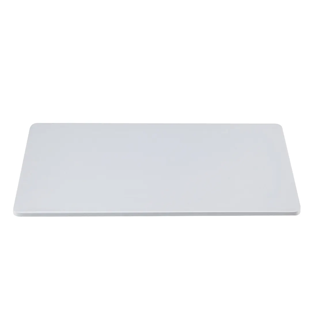 CAC China MLSF-RT313 Flat Platter 12-3/4" W x 10-3/8" D x 5/8" H White China Narrow Rim - Dozen