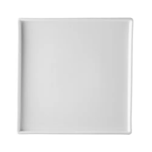 CAC China PLC-8 Palace Square Plate, 8-1/2" x 8-1/2" x 3/4", Bone White Porcelain – 1 Dozen