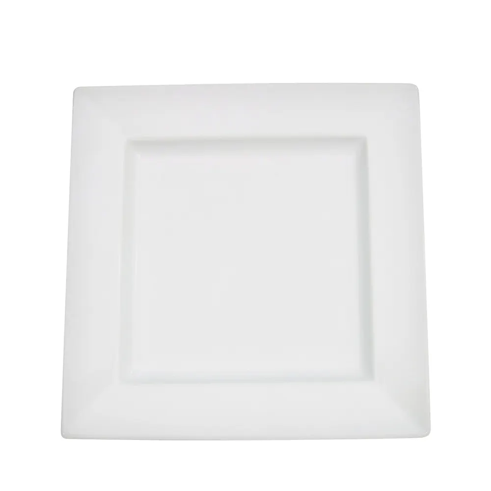 CACChina PNS-3 Princesquare Soup Bowl, 12 Oz, 9" Square, Porcelain, Super White - Dozen