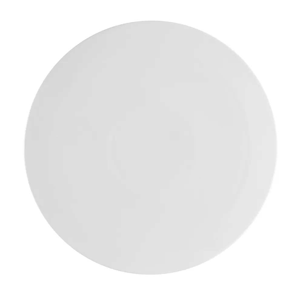 CAC China PP-3 Pizza Plate, 10-1/2" Dia x 3/4" H, Flat Edge, Porcelain, Dishwasher Safe - Dozen