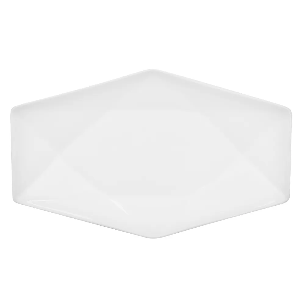 CAC China QZT-13 Platter 12" x 7-1/2" x 1-1/2" Rectangular Porcelain White Dishwasher Safe - Dozen