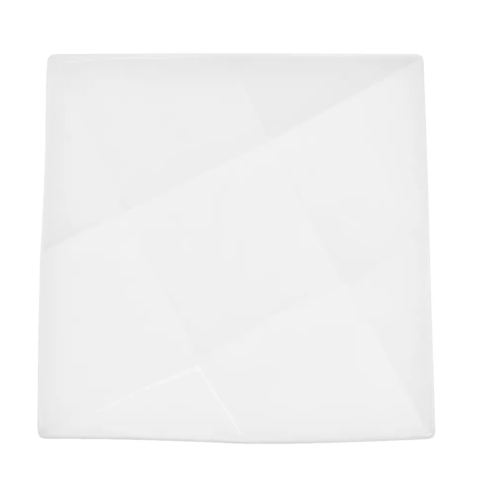 CACChina QZT-7 Square Plate, 7"x7"x1.5", Porcelain, Super White, Dishwasher/Oven/Microwave Safe - Dozen