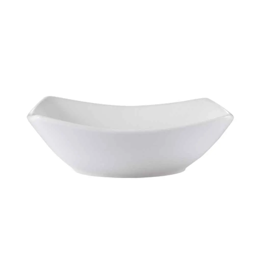CAC China R-HB7 Bowl – 16 Oz., 7" L x 5-1/4" W x 2-1/4" H, Rectangular Porcelain White – 1 Dozen