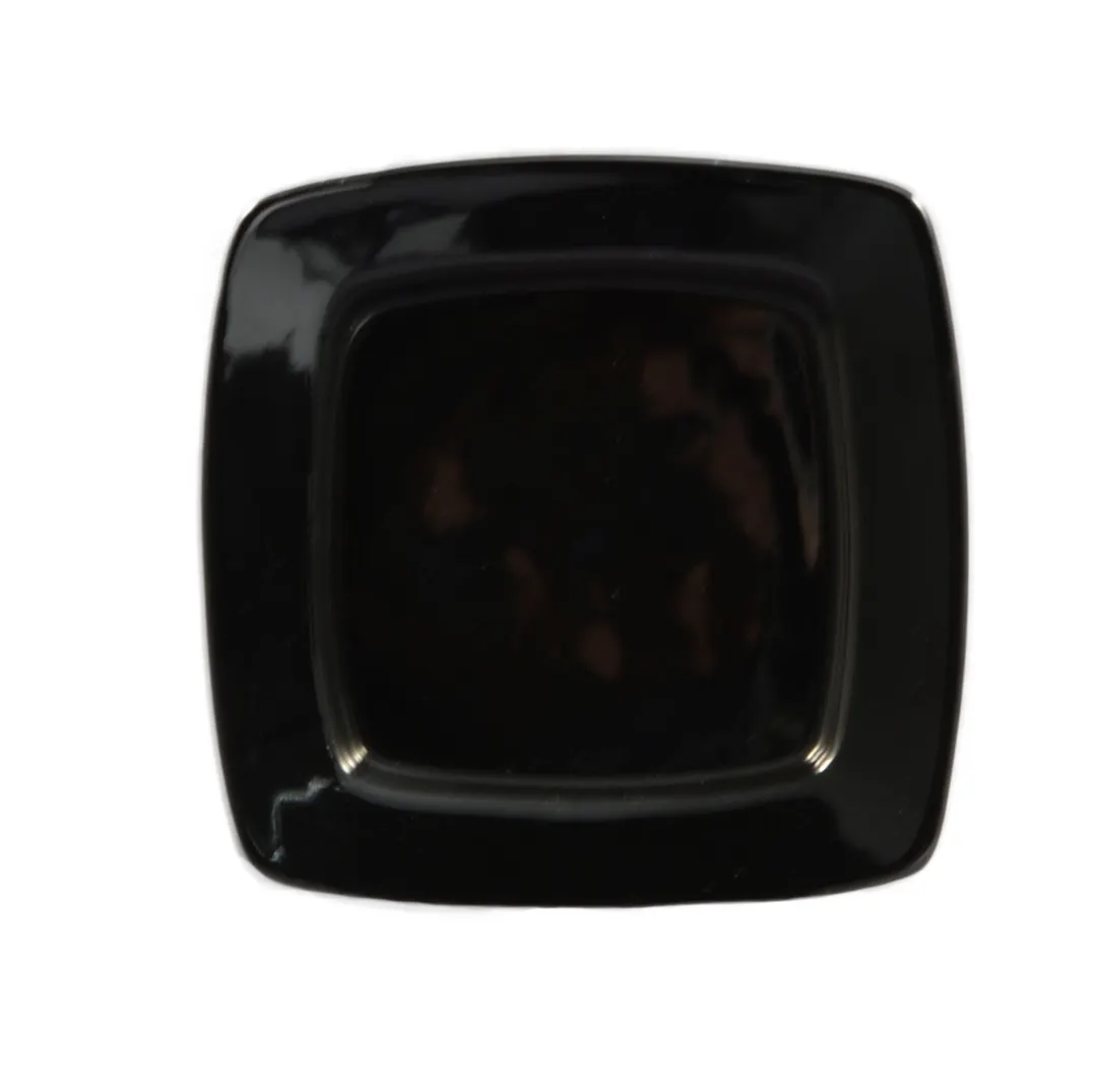 CAC China R-S8Q-BLK Clinton Square Plate 8-7/8" x 8-7/8" x 3/4" Ceramic Black - Dozen