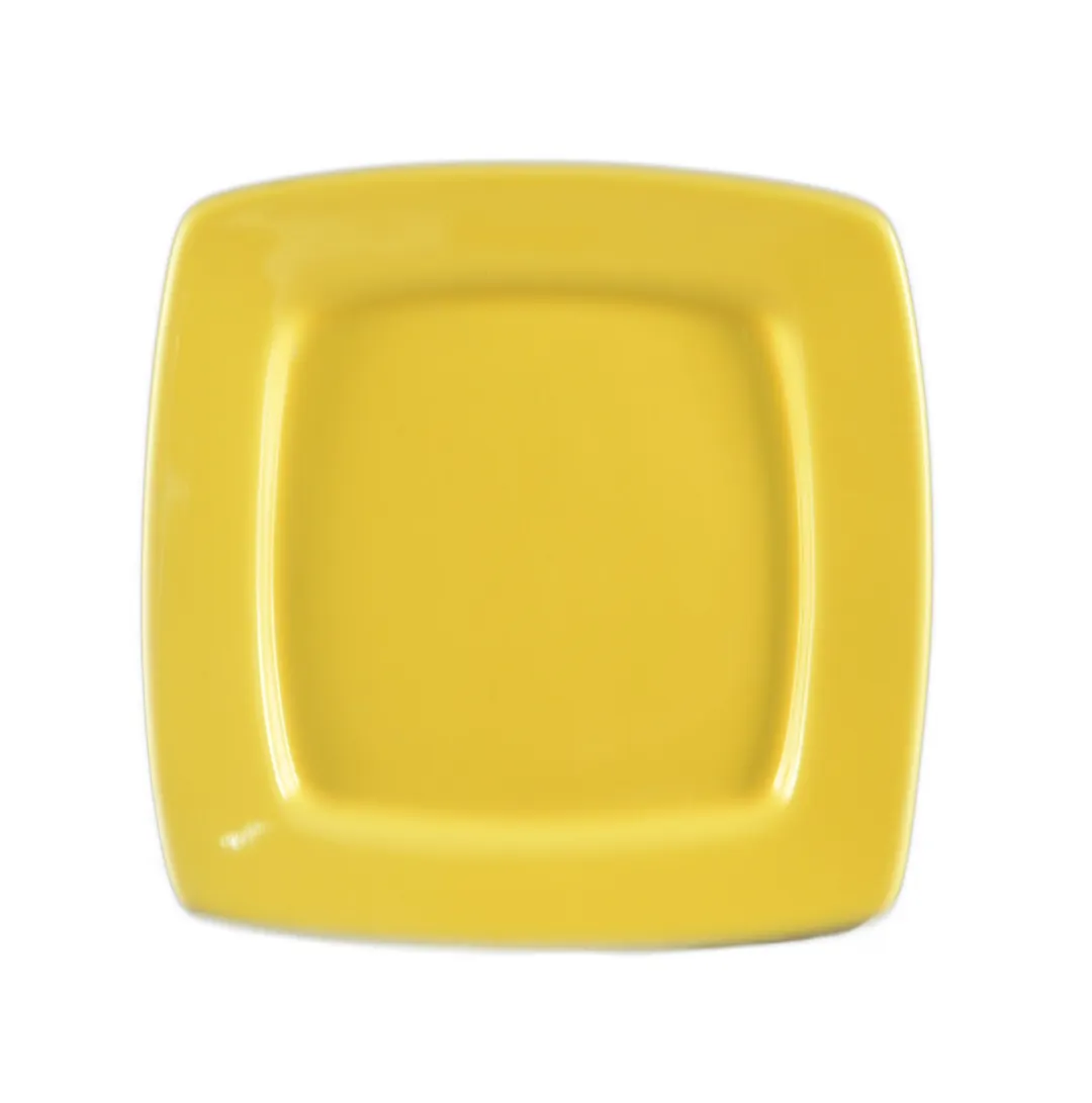 CAC China R-S8Q-Y Clinton Plate, 8-7/8" x 8-7/8" x 3/4", Yellow Ceramic, Dishwasher Safe - Dozen