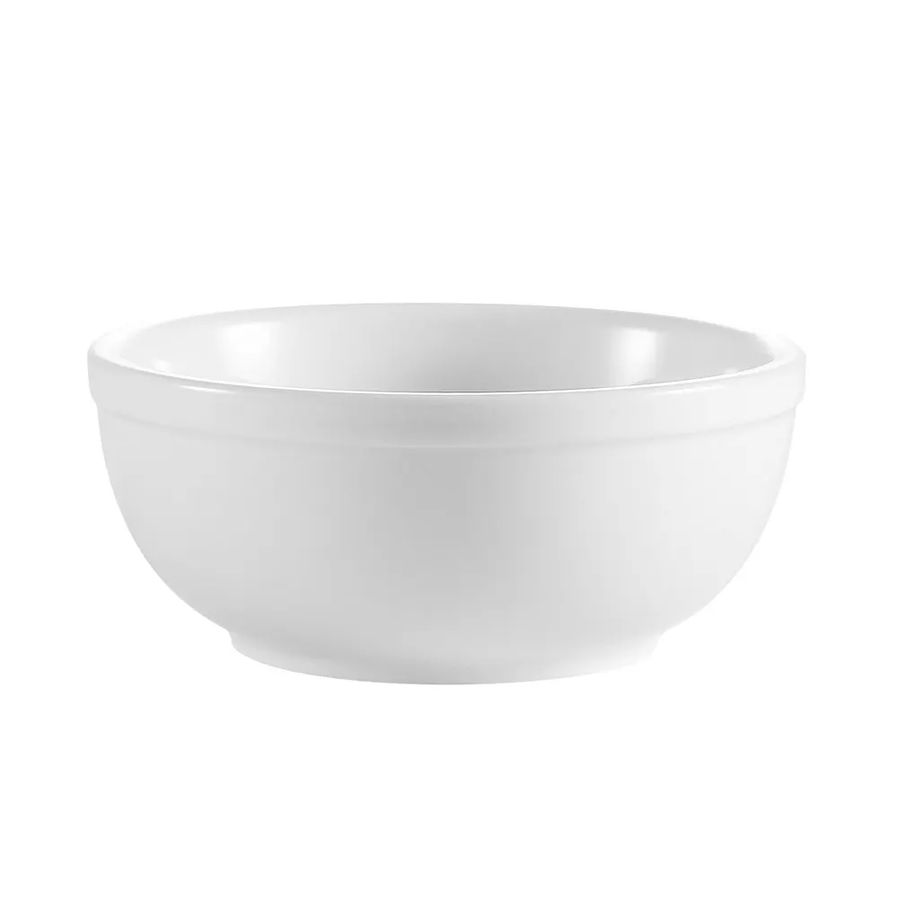 CAC China RCN-24 Clinton Nappie 10 Oz. 5-1/4" Dia. 1-3/4" H, Porcelain Super White Bowl - Dozen