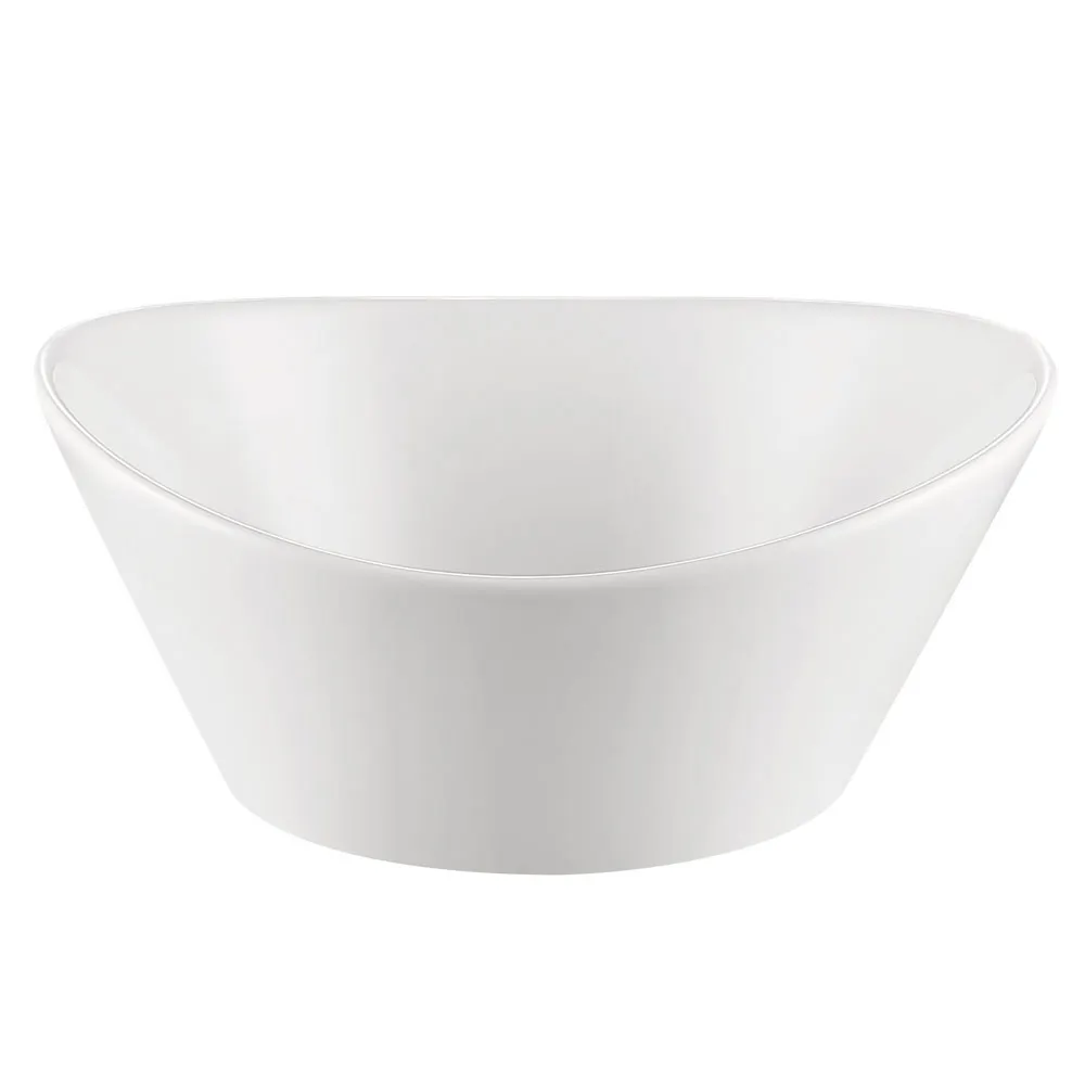 CAC China RCN-CB8 Specialty Bowl, 42 Oz., 8-1/4" x 7-1/2" x 3-1/2" H, Oval Porcelain White - Dozen
