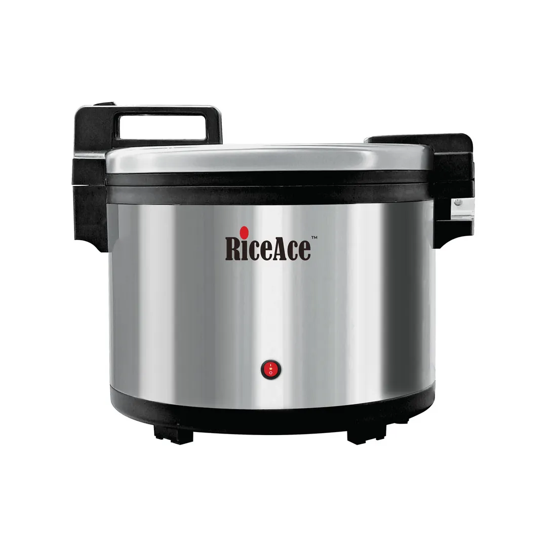 CACChina RCWM-100H Riceace Rice Warmer, 100 Cup, with Hinged Lid, Silver