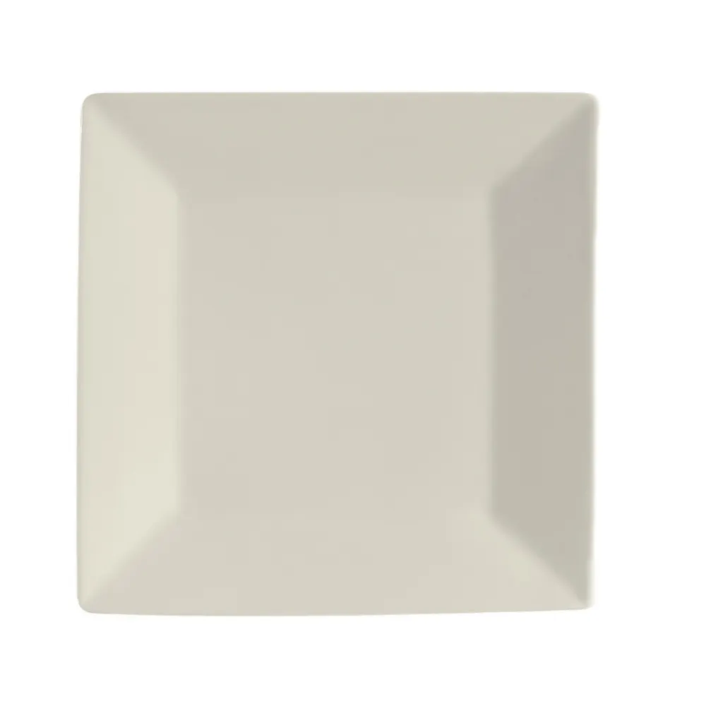 CAC China RE-SQ6 - 6" x 6" x 0.75" Square White Plate, Dishwasher, Oven & Microwave Safe - Dozen