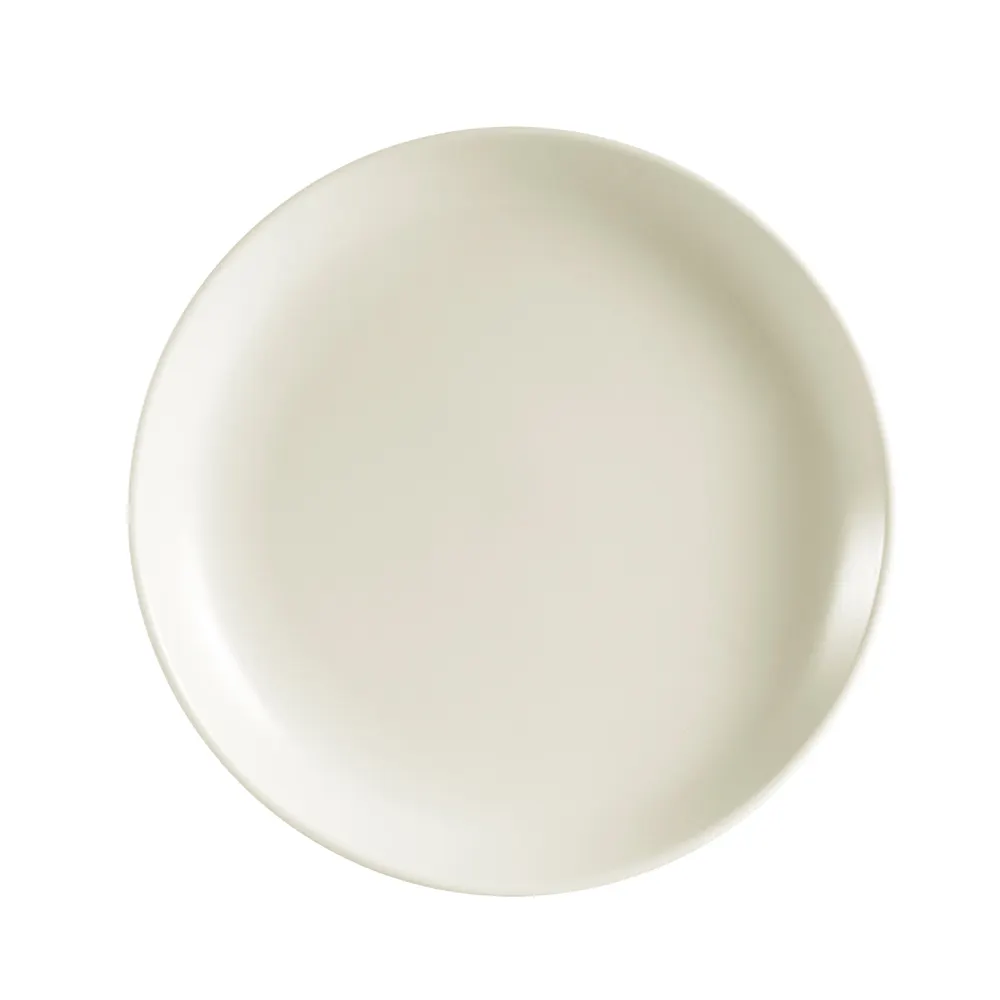 CACChina REC-16C Plate – 10-1/2" Round Coupe Ceramic, White, Dishwasher/Oven/Microwave Safe 1 Dozen