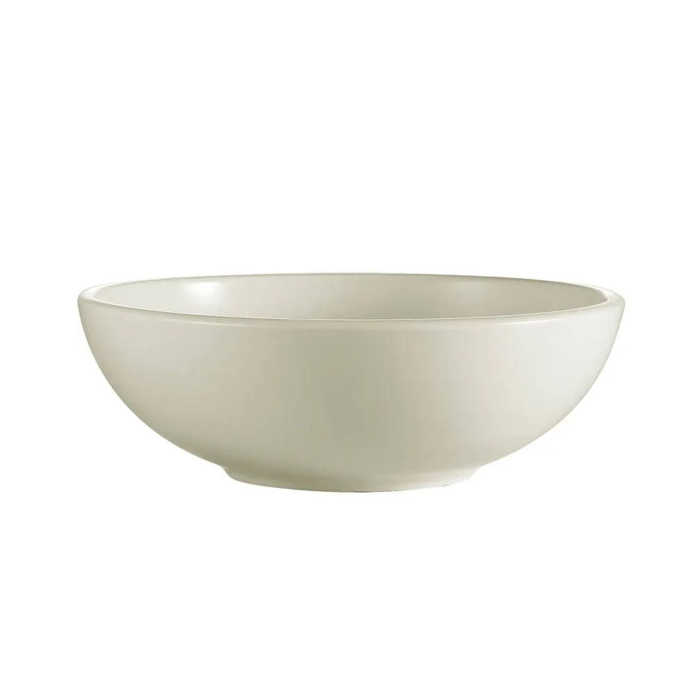 CAC China REC-81 Pasta Salad Bowl, 48 oz (1-1/2 qt) Round White Ceramic, 8½" Dia x 3" H - Dozen