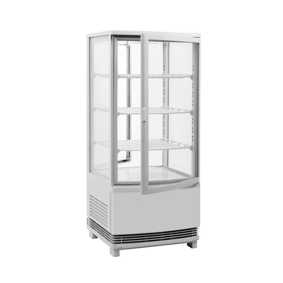 CAC China RFCS-39WT Countertop Refrigerated Display Case, 3.04 cu ft, 17"x17"x39" White Steel, LED, 190W