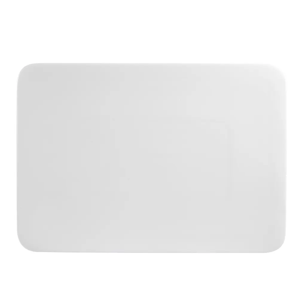 CAC China SF-RT14 Sunrise Platter, 14" L x 9-3/4" W x 3/4" H, Flat Edge, White Porcelain - Dozen