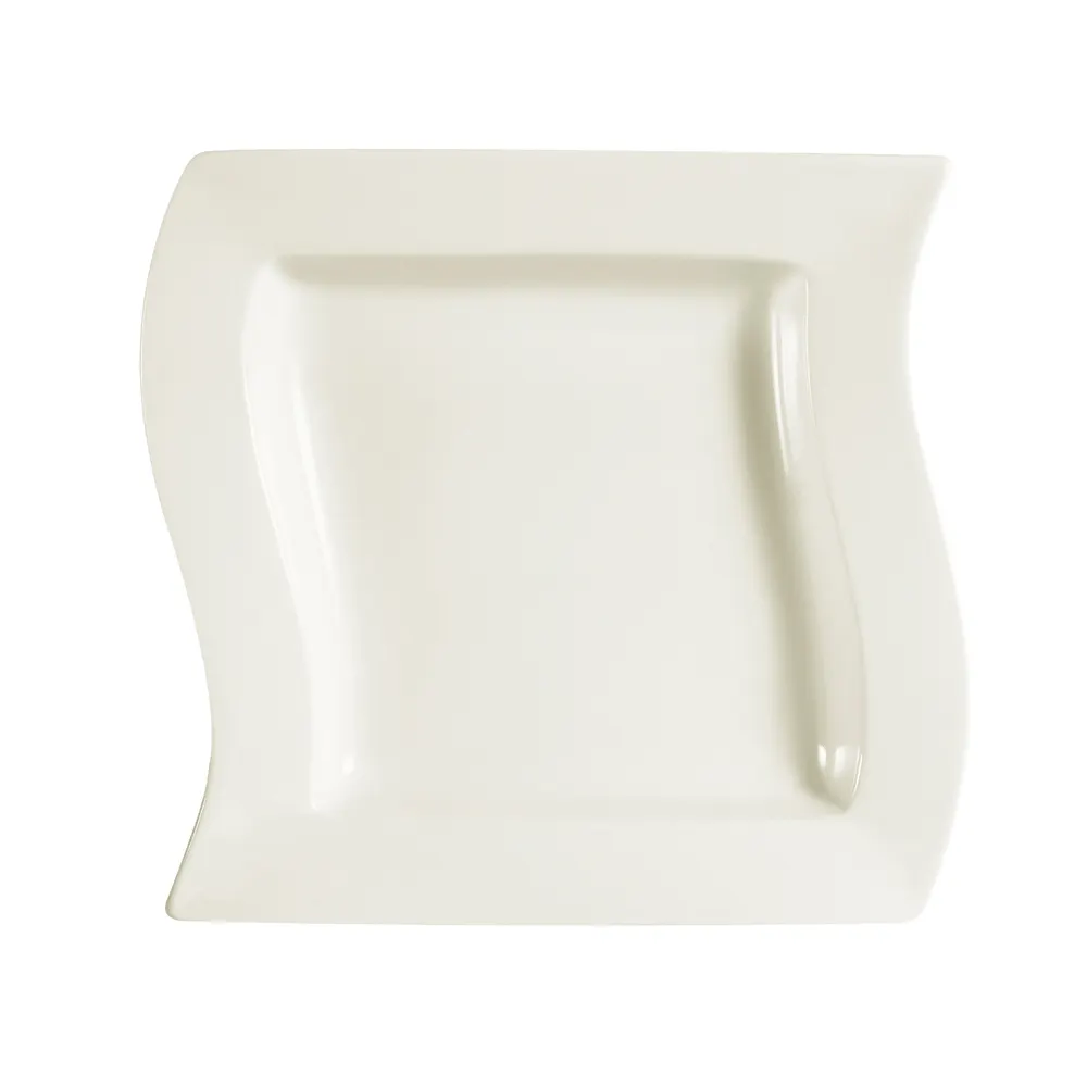 CAC China SOH-3 Soho Soup Plate, 12oz, 8-1/2" Square, White Stoneware, Dishwasher Safe – 1 Dozen