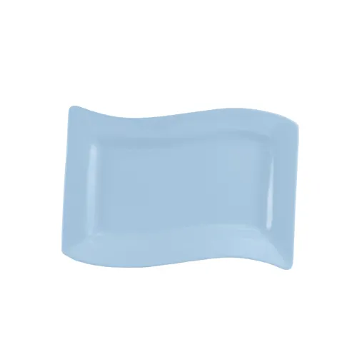 CAC China SOH-51-LBU Soho Platter 15-1/2"L x10-1/2"W x1-3/4"H Blue Dishwasher Safe - Dozen