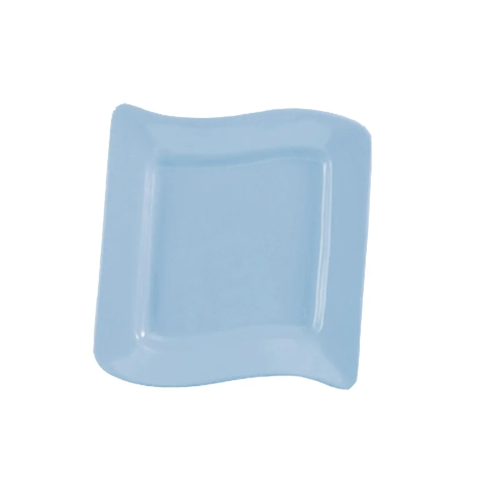 CACChina SOH-6-LBU Soho Plate, 6-3/4" Wavy Blue Ceramic, Dishwasher, Oven, Microwave Safe - Dozen