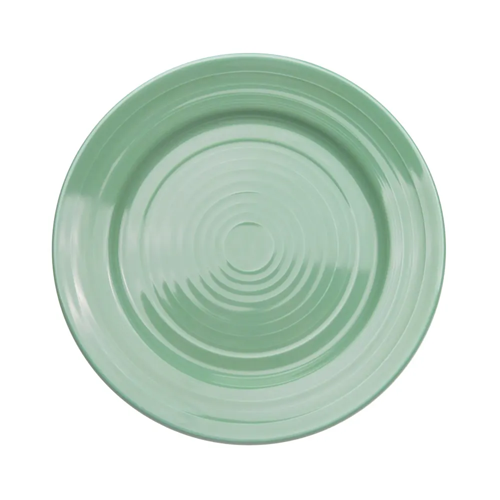 CAC China TG-21-G Tango Plate, 12" Dia x 1-5/8" H, Porcelain, Green, Dishwasher Safe - Dozen