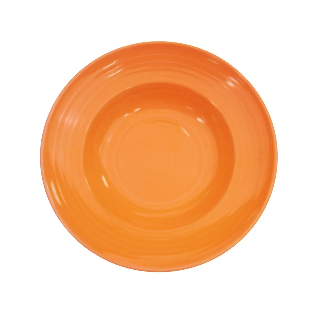 CAC China TG-3-TNG Tango Pasta Bowl, 9" Dia., 1-7/8" H, 9oz, Round, Tangerine Porcelain - Dozen