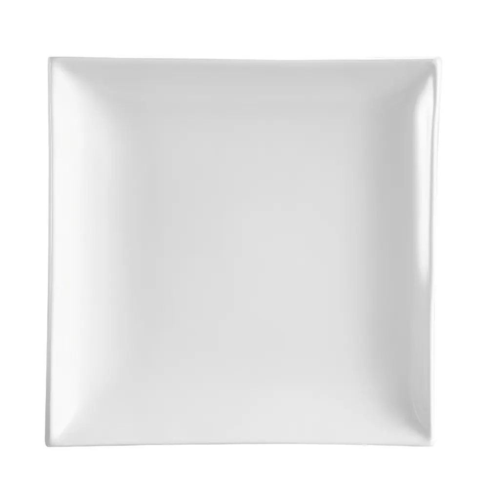 CACChina TOK-21 Tokyia Plate – 11-1/2" Square Porcelain Bone White, Dishwasher Safe, Oven & Microwave