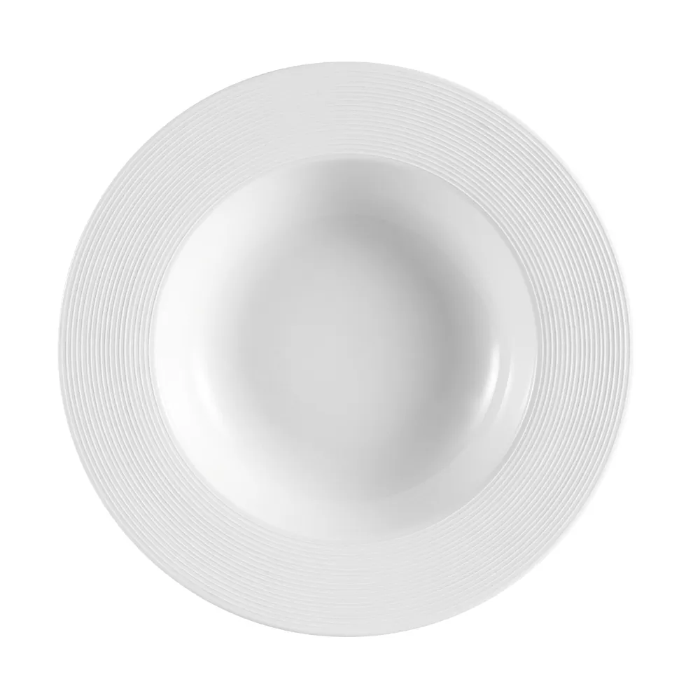 CACChina TST-110 Transitions Pasta Bowl, 16 Oz 11" Round Super White Porcelain - Dozen