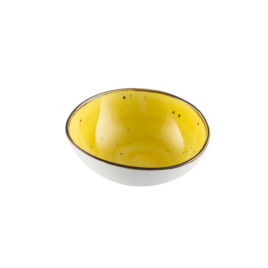 CACChina TUS-B6-SFL 13 Oz Sunflower Porcelain Soup Bowl, 6" x 5-3/8" x 2-3/8" - Dozen