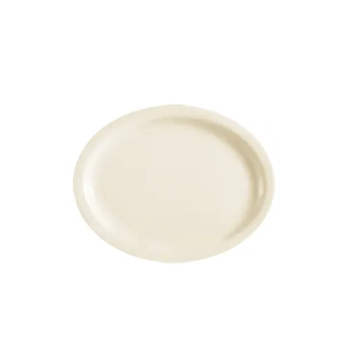 CAC China WAS-14 Washington Platter Ceramic White 13-1/8" L x 10-7/8" W x 1-1/4" H, Narrow Rim - Dozen