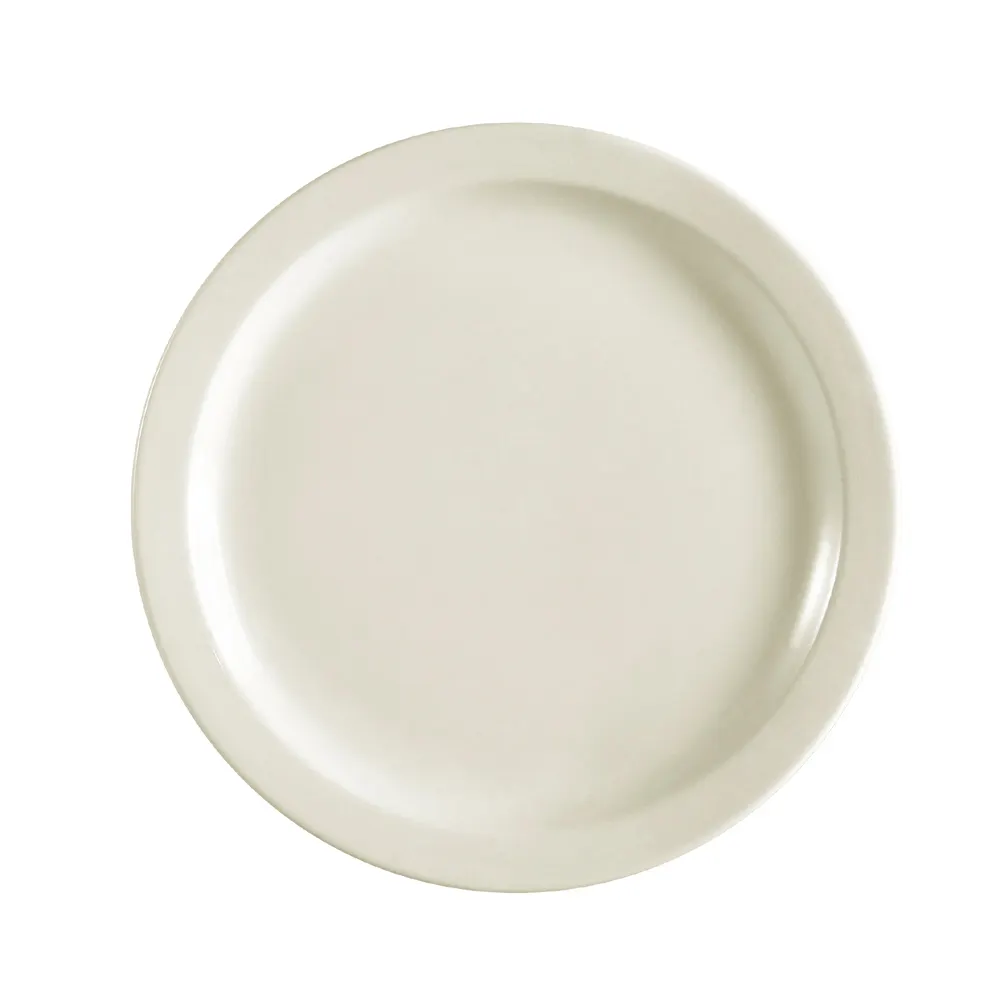CACChina WAS-6 Washington Plate, 6-3/8" Dia. x 5/8" H, Narrow Rim, Ceramic, White - Dozen