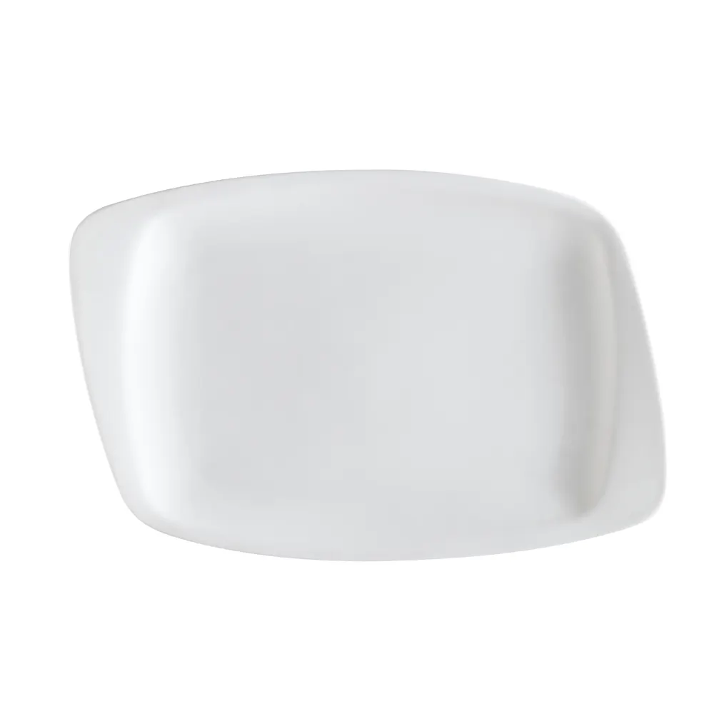 CAC China WH-61 Pearl Porcelain Rectangular Platter 15-1/4" x 10-3/4" x 1" Dishwasher Safe - Dozen