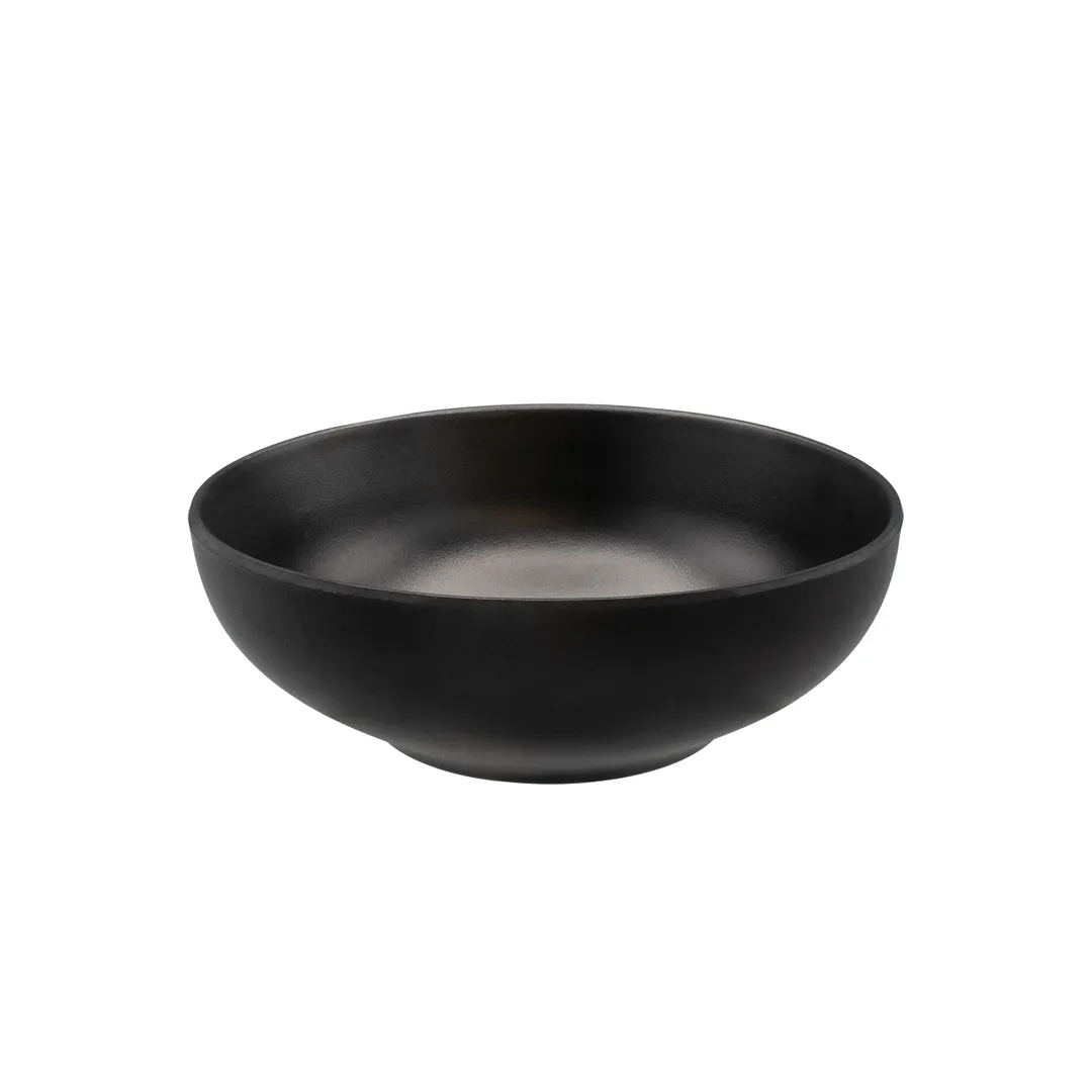 CAC China XBRW-BL6 Brunswick Bowl, 15oz, 5-1/2" Dia x 2-1/8" H, Matte Black, Serving, China, 1 Dozen