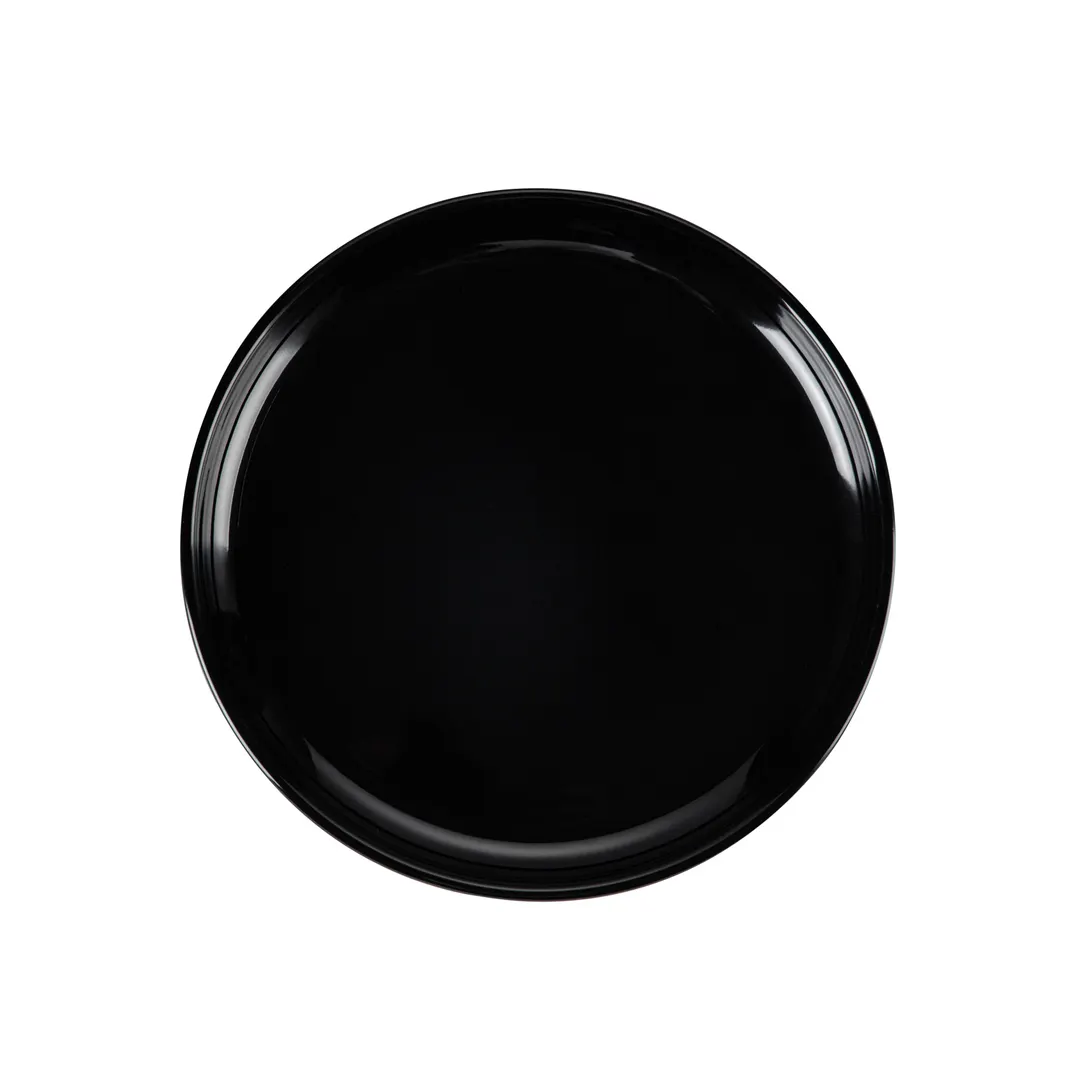 CAC China XCOP-20-K Cooper Plate, 11-1/2" Dia x 1" H, Round Coupe, Porcelain Black - Dozen