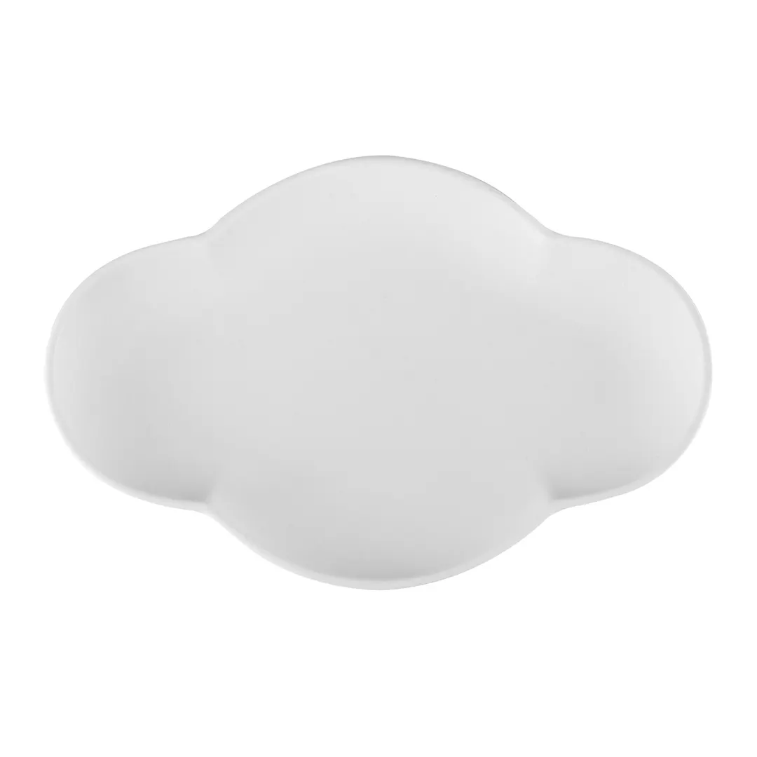 CAC China XCTT-12-MW China Plate, 12-1/4" W x 7-7/8" D, Matte White, Wide Rim, Curved Edge - Dozen
