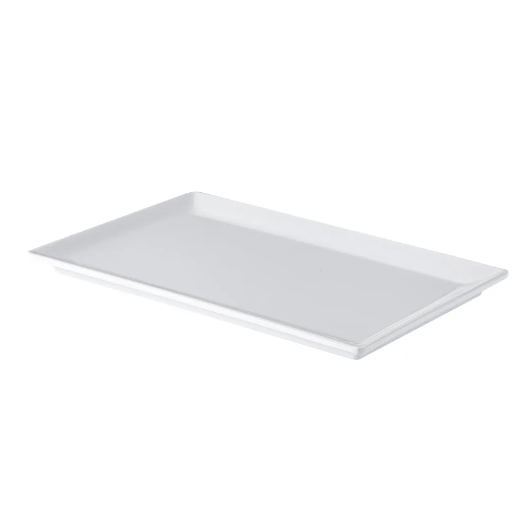 CACChina XFCH-RT14 French Platter 12-3/4"W x10-1/2"D x5/8"H WhiteChina CurvedEdge NarrowRim-  Dozen
