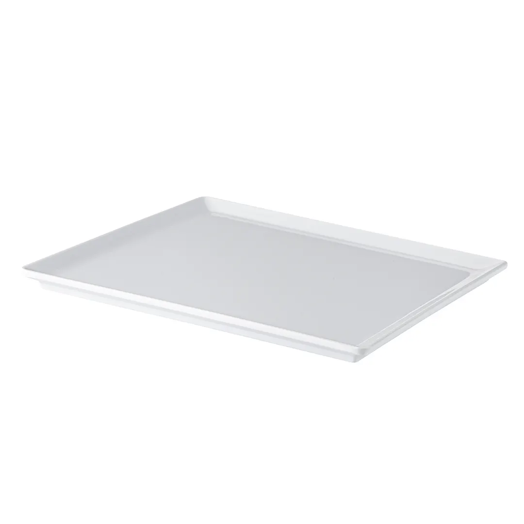 CAC China XFCH-SQ16 - Plate, 10-3/4" W x 10-3/4" D x 5/8" H, White China, Narrow Rim - Dozen