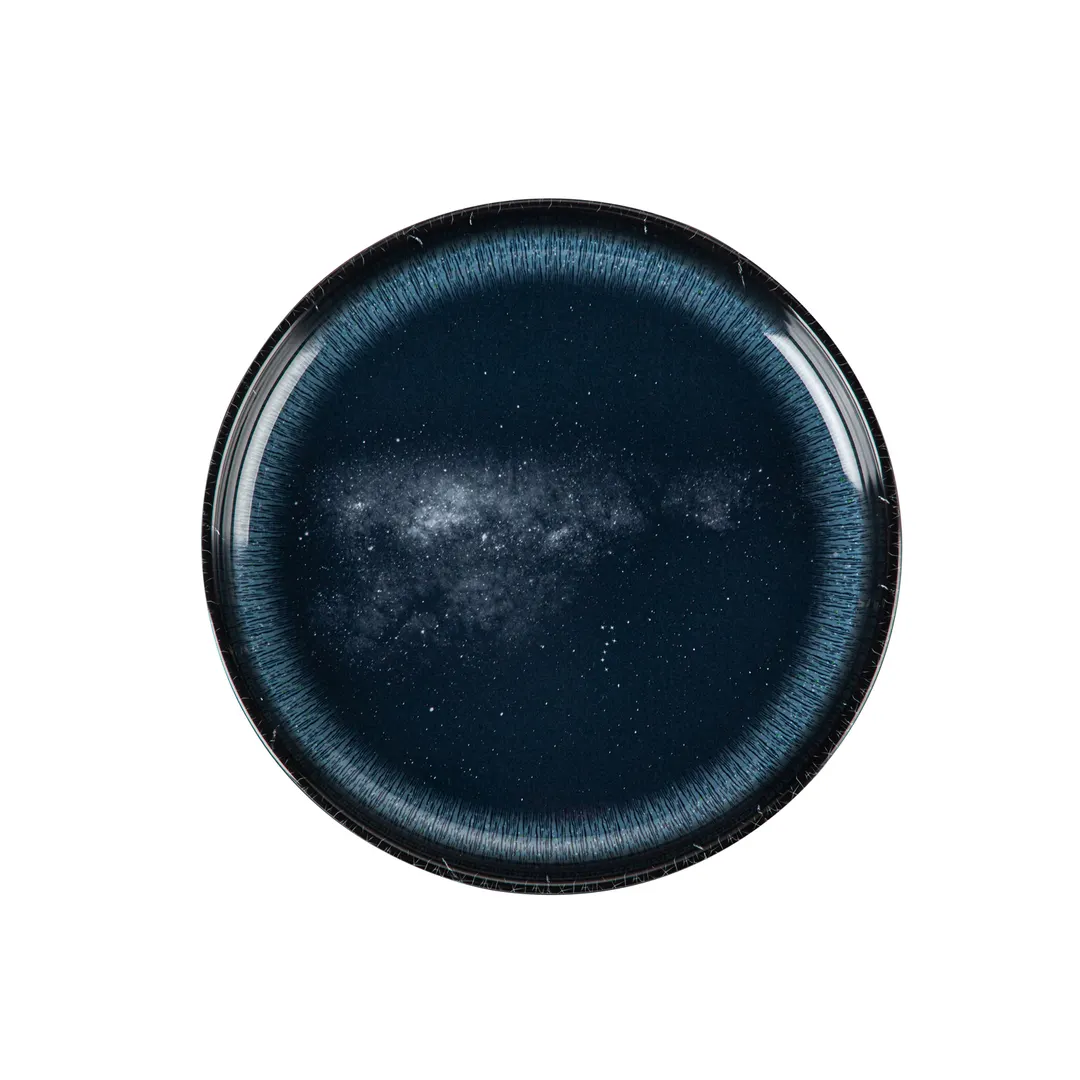 CAC China XGXY-20 Galaxy Plate, 11-1/2" Dia. X 1" H Coupe Rim, Starry Night Blue China - Dozen
