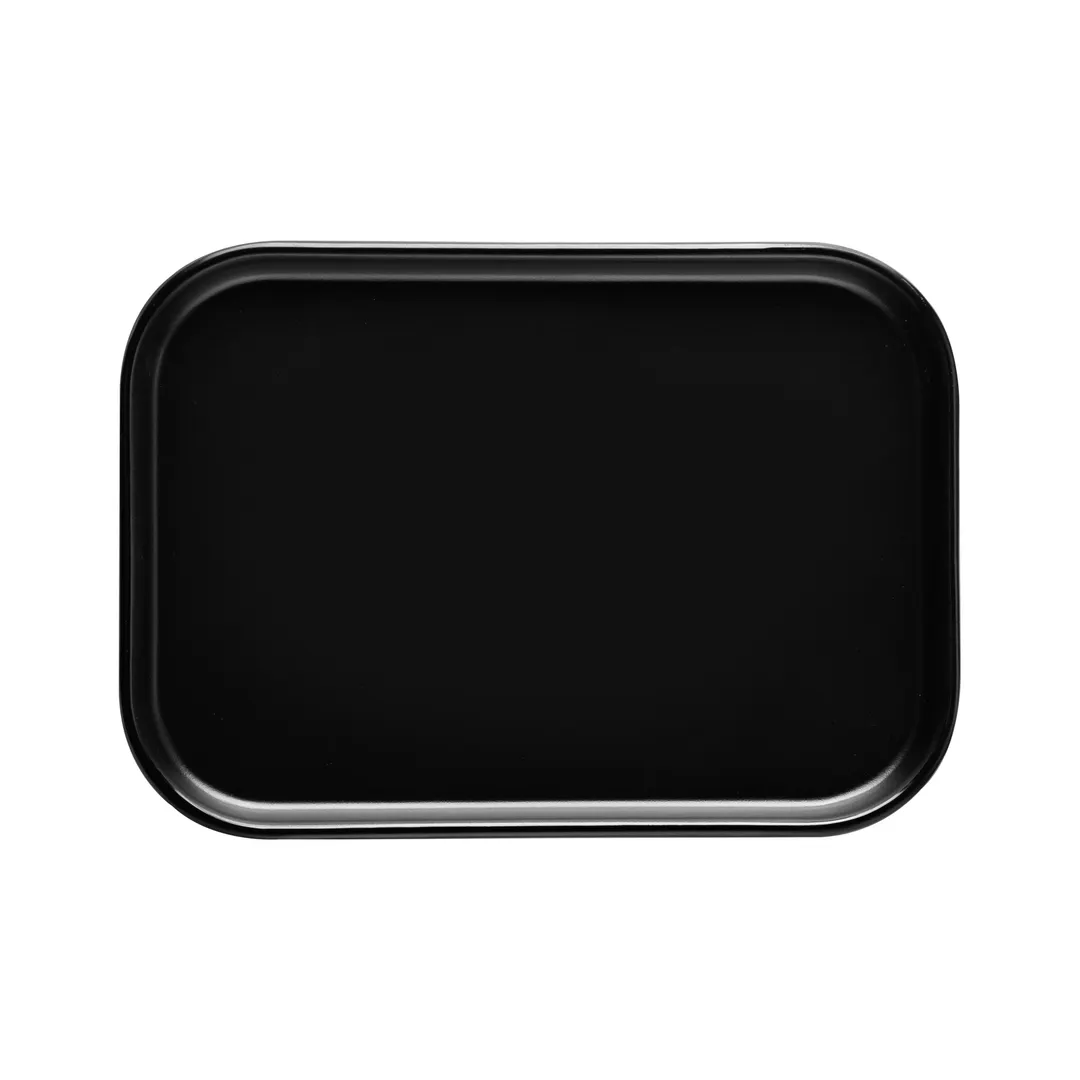 CACChina XHDS-RT12-K Hudson Matte Black China Platter 10"W x 7-1/8"D x 3/4"H, Rectangular, 1 Dozen