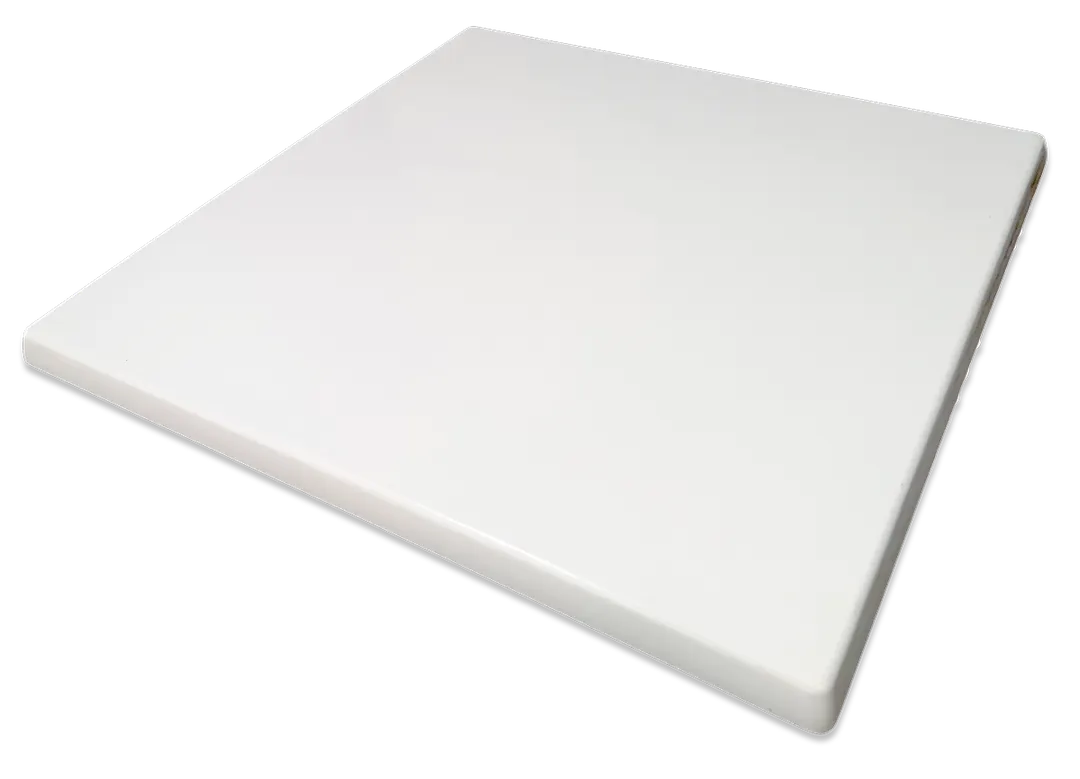 JustChair JA-ISOTT-2828-PWH - Isotop® Square Table Top 28" x 28", White, 1-3/8" Drop Edge, Quick Ship