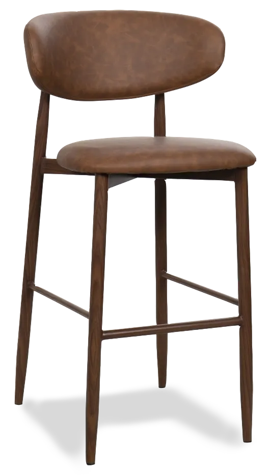 JustChair U44530-GR2 Petal Barstool, Upholstered Tufted Back, Steel Frame, Grade 2 Upholstery