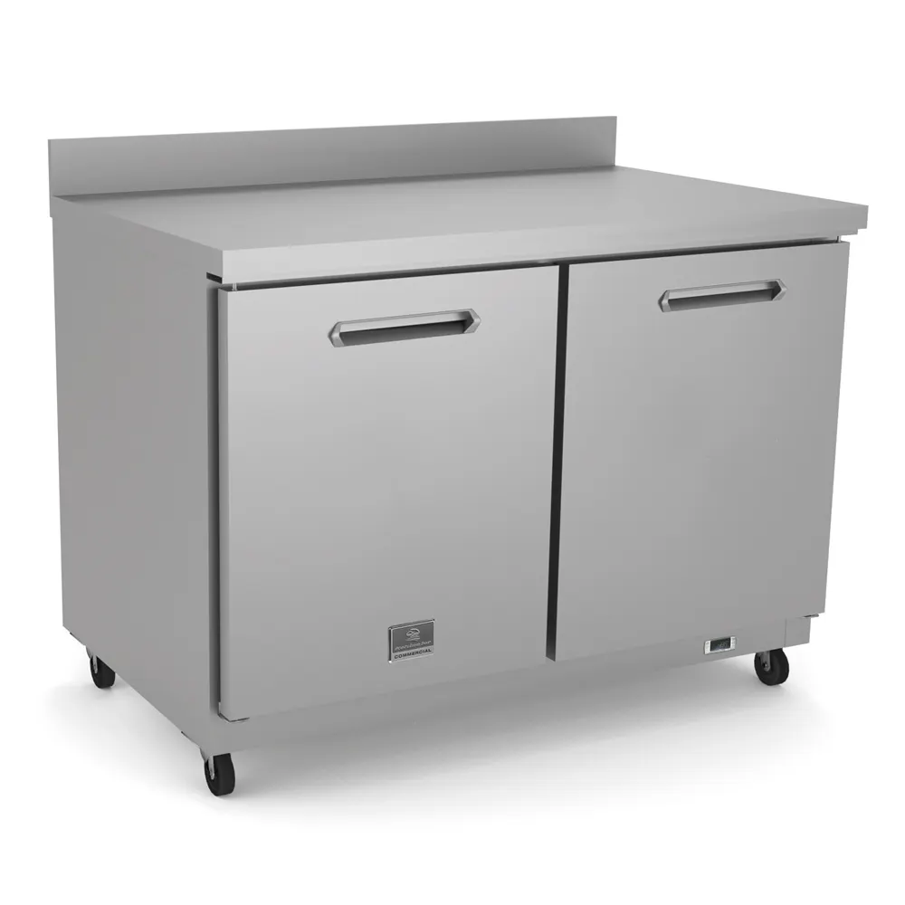 Kelvinator KCHUCWT48F 48" 2-Solid Door Worktop Freezer, Stainless Steel Exterior, 12 cu. ft.