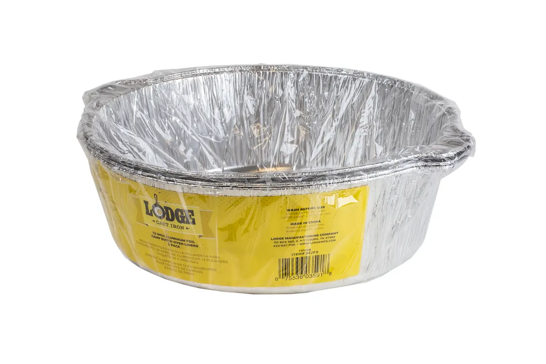 Lodge A12F3 Camp Dutch Oven Liner Set, 3 x 12-9/16" Dia. Exterior, Handles, Aluminum Foil - 3/Pack