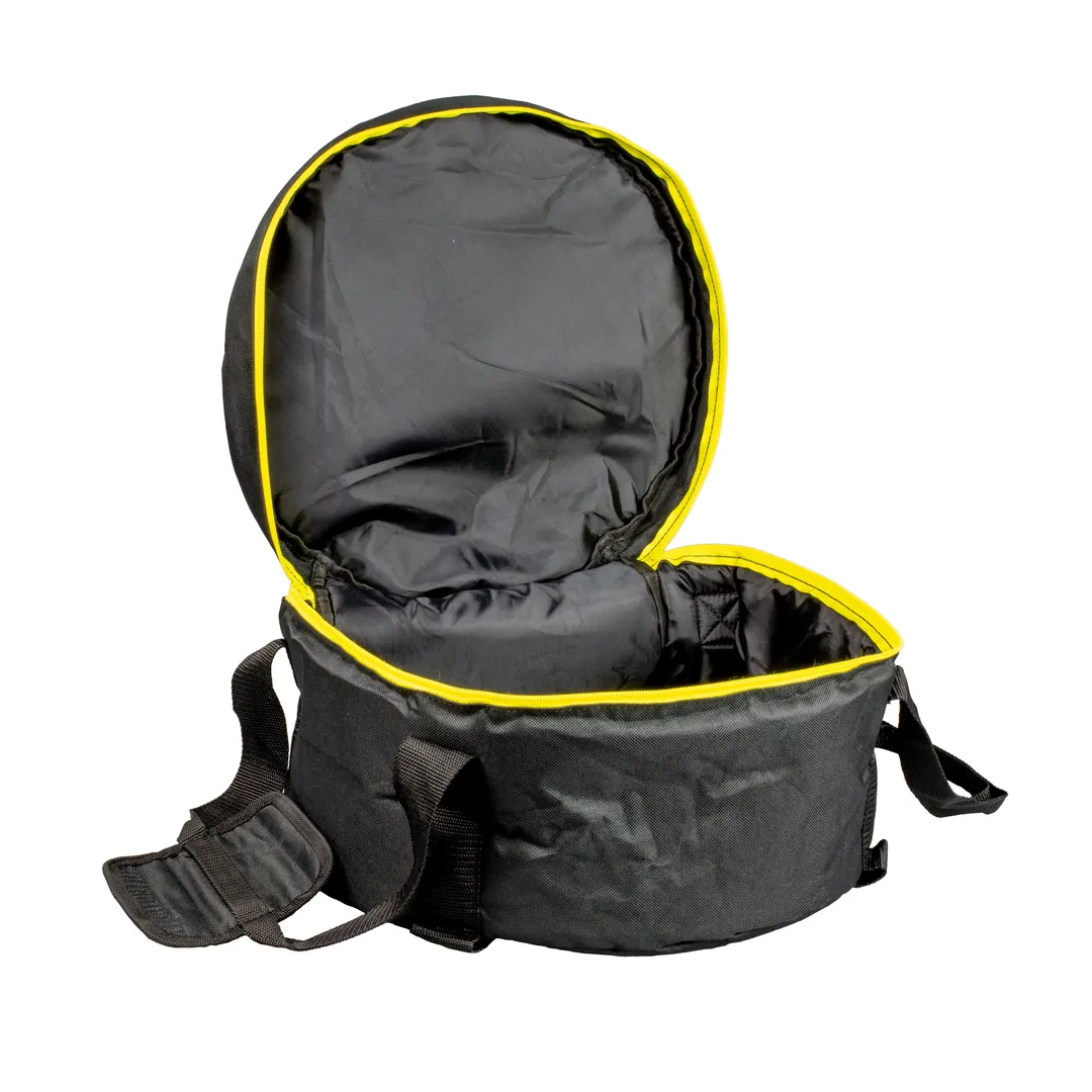 Lodge AT-12 Camp Dutch Oven Tote, Fits 12" Dia. Ovens, Black Polyester, Velro Handles, Carry Straps