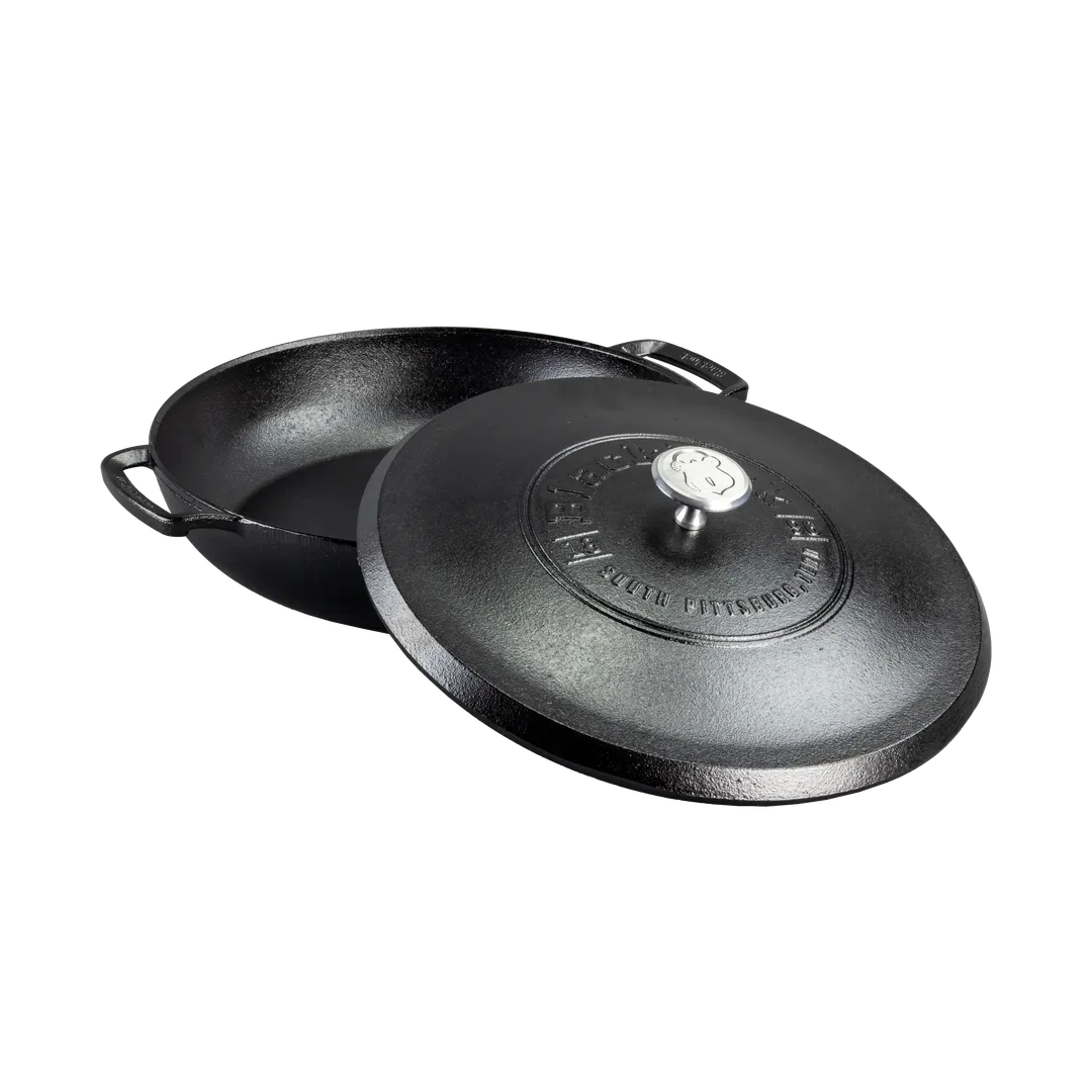Lodge Blacklock Cast Iron Braiser With Lid - Thumbnail 4