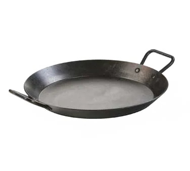 Lodge CRS15 Skillet 15" Dia. 2-7/10" H Riveted Dual Handles Heavy Gauge Carbon Steel Induction Ready