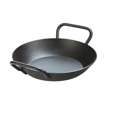 Lodge CRS8DLH Skillet – 8" Dia., 2-25" H, Riveted Dual Handles, Carbon Steel, Induction Ready, USA
