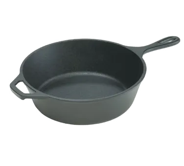 Lodge L10DSK3 5-Qt Cast Iron Skillet, 12-1/8" Round, Helper Handle, Induction Ready, Made in USA