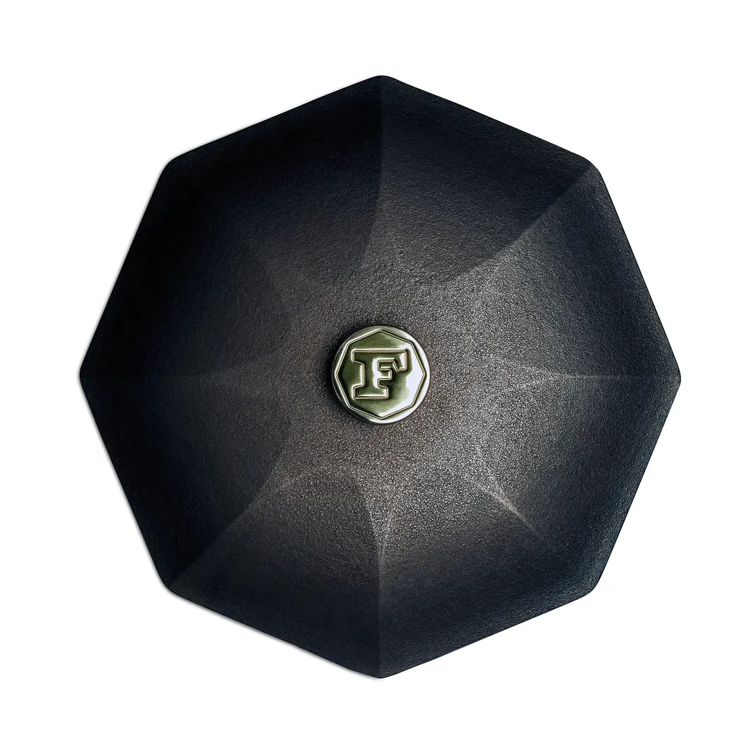 Lodge L12-10001 Finex Skillet Lid, 12" Octagonal Cast Iron, Domed Style, 11-12" Diameter
