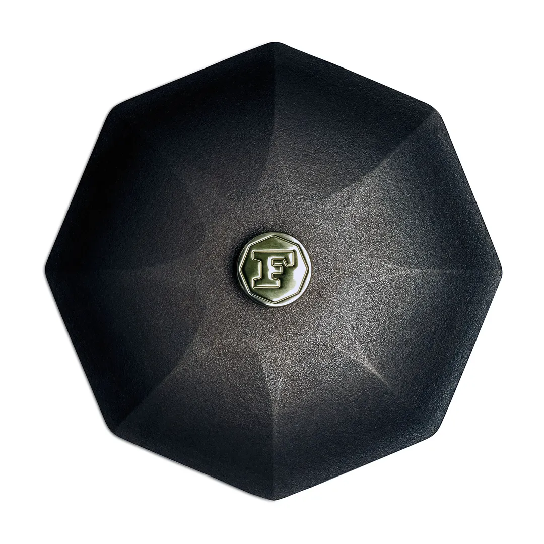 Lodge L14-10001 Finex Skillet Lid, 14" Octagonal Cast Iron Domed Cover - 13-15" Size Range