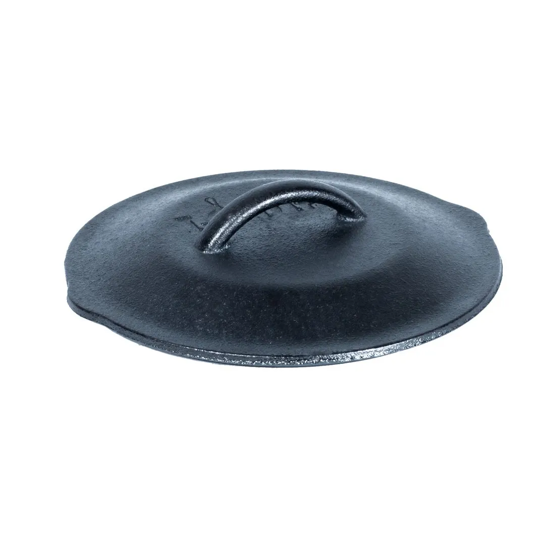 Lodge L3SC3 Cast Iron Domed Pot Lid, 6-3/8" Dia, Self-Basting, Seasoned Oil, Hand Wash, USA