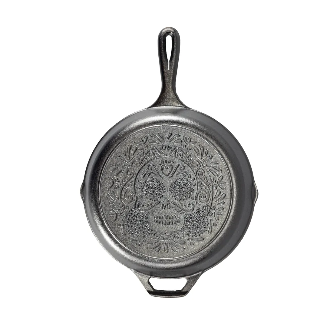 Lodge L8SKFLAG Skillet - 10-11/16" Round Cast Iron Grill Plate, 2-1/10" High, American Flag Design