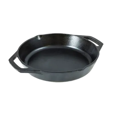 Lodge L8SKL Cast Iron Skillet 10-11/16" Dia., 2" H, Dual Handled, Induction Ready Oven/Campfire Safe