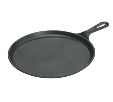 Lodge L9OG3 Griddle, 10-5/8" Dia. X 1-1/2" H, Induction Ready, Cast Iron, Made in USA